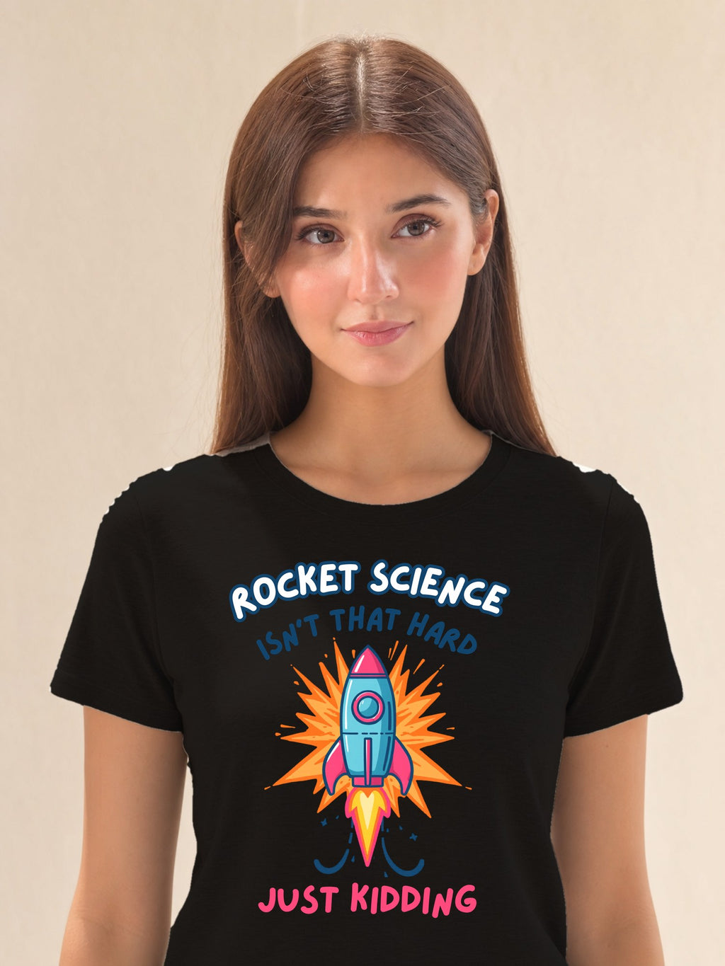 Vector Rocket - female model (closeup)