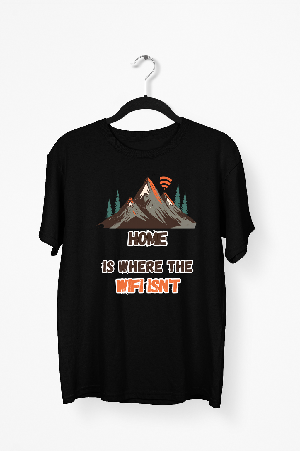 Mountain Scene Premium Tee — Black