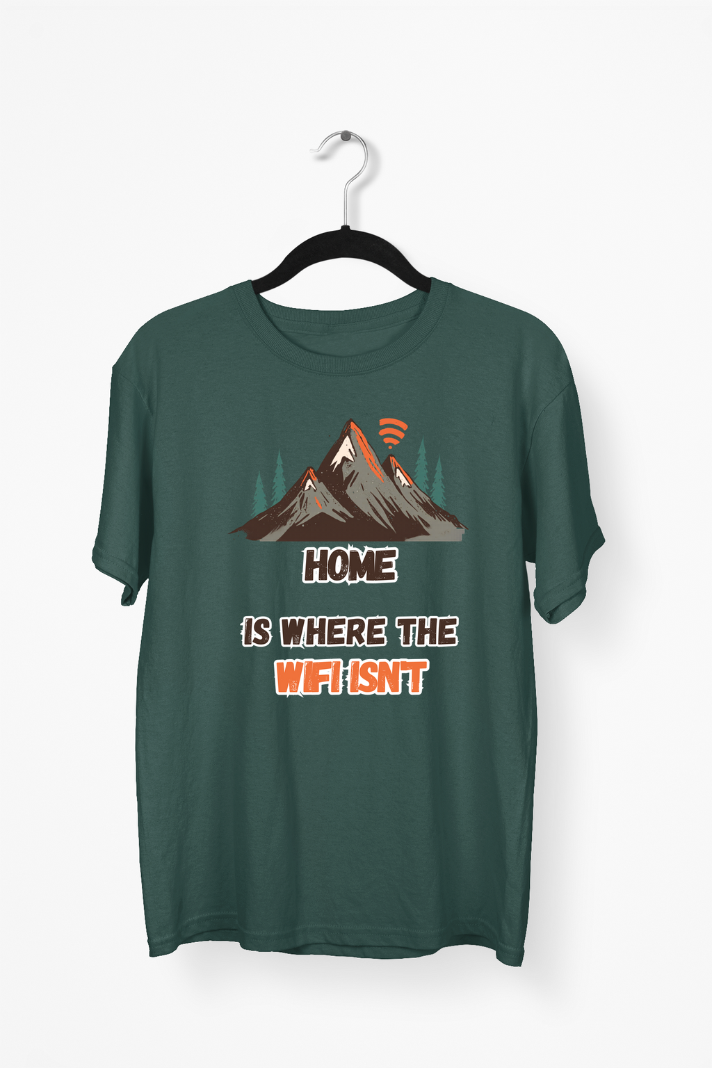 Mountain Scene Premium Tee — Bottle Green