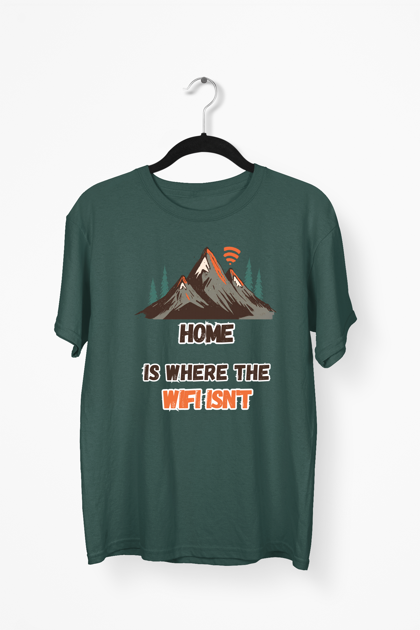 Mountain Scene Premium Tee — Bottle Green