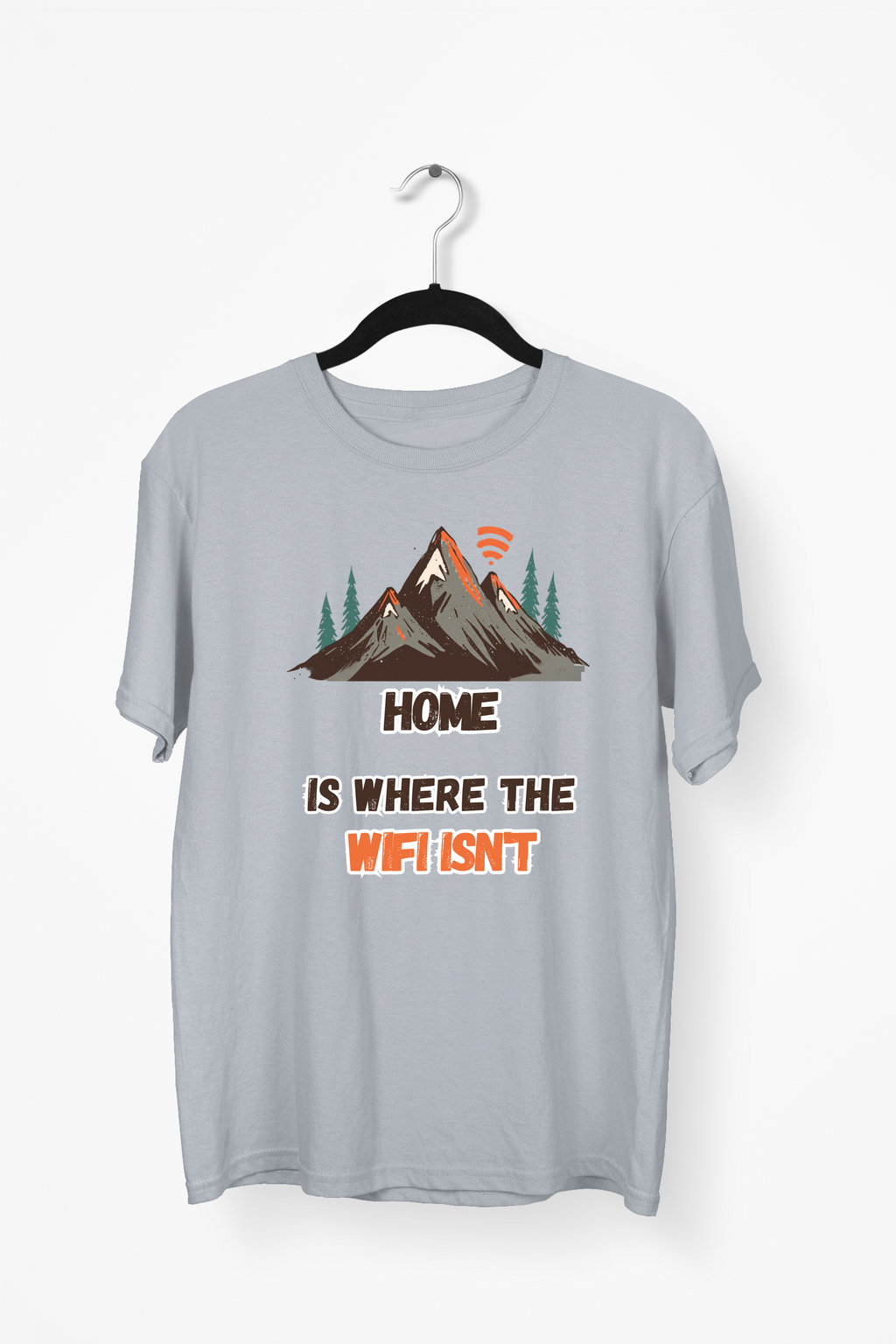 Mountain Scene Premium Tee — Gray
