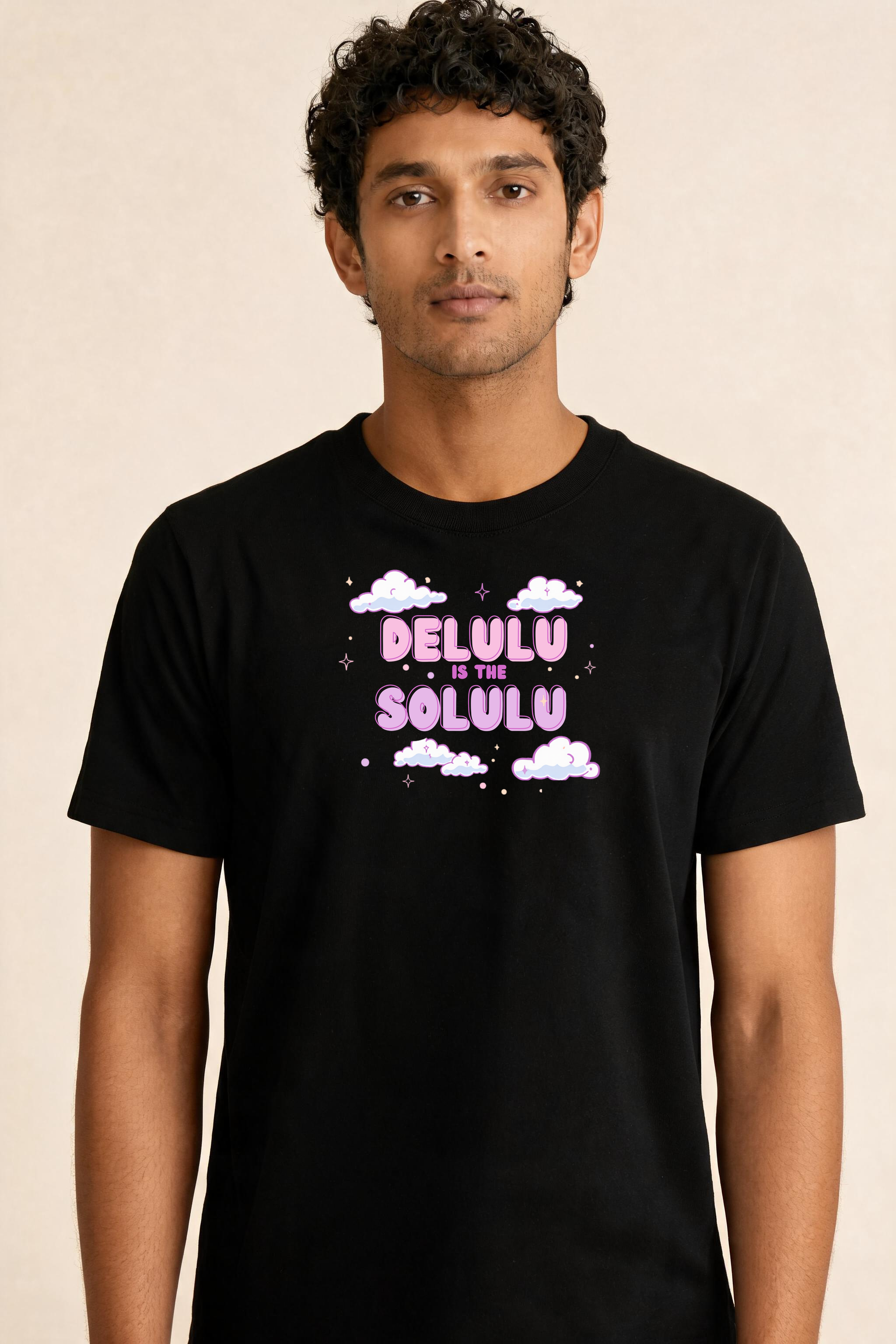 Y2K Premium Tee — Male Model (Black)
